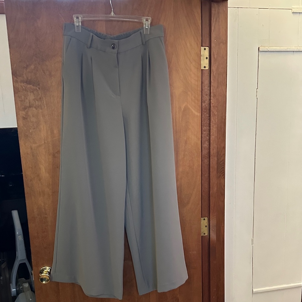 LOFT Gray Wide Leg Pants